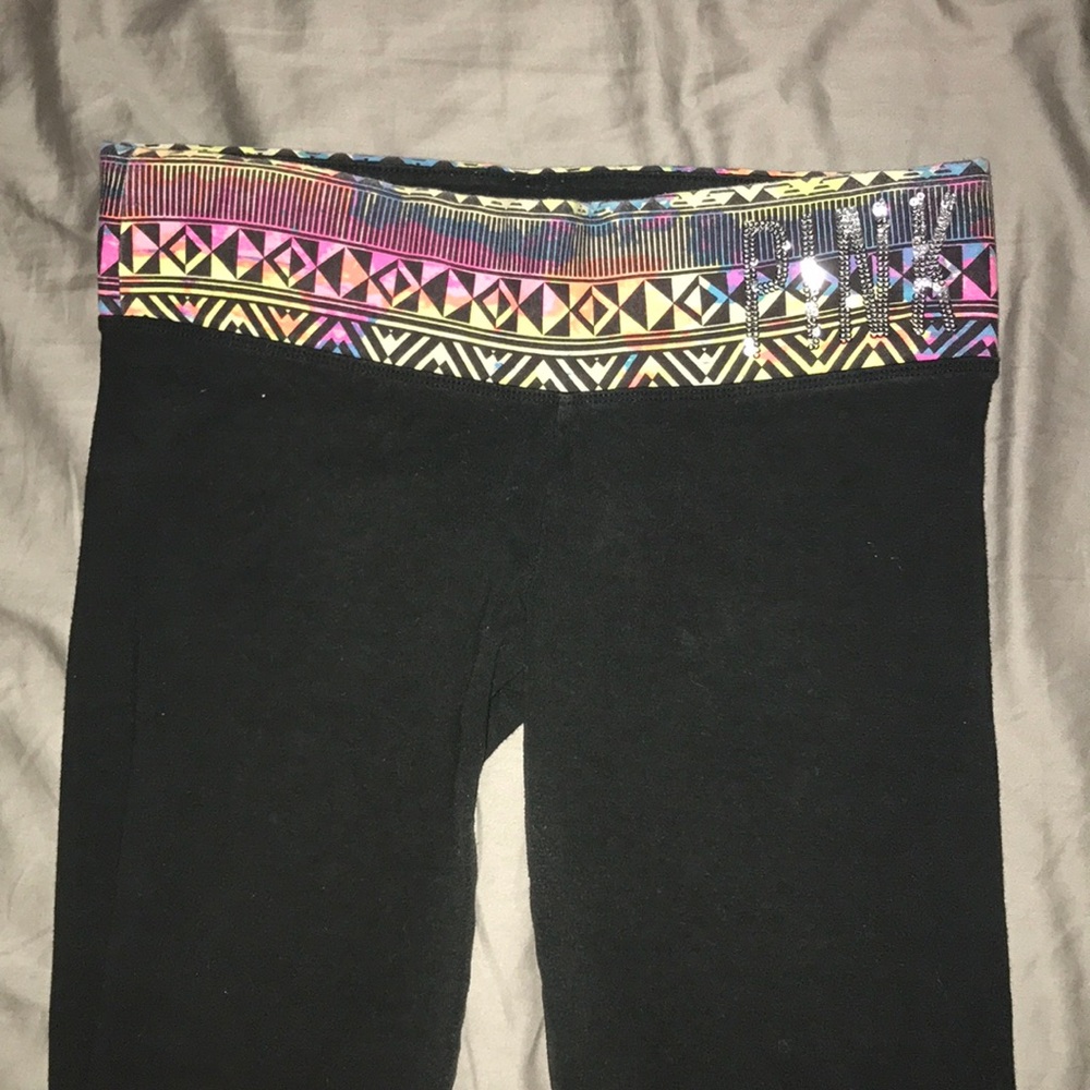 PINK Cropped Yoga Pants